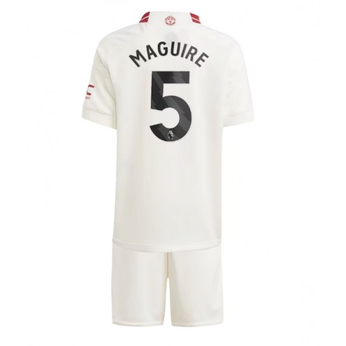 Fotballdrakt Barn Manchester United Harry Maguire #5 Tredjedraktsett 2023-24 Kortermet (+ Korte bukser)
